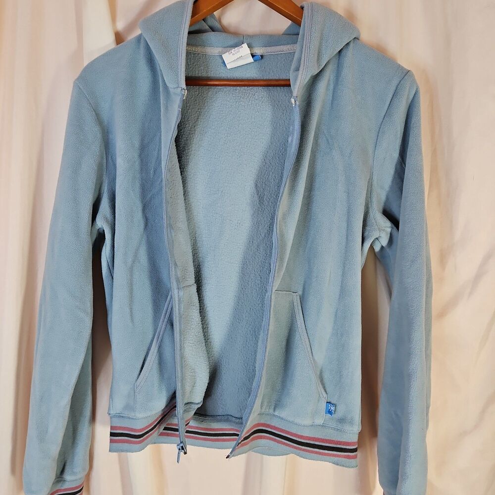 Delias Vintage Fleece Zip Hoodie Womens Large Retro Sport Track Suit Varsity Y2K - Picture 7 of 10